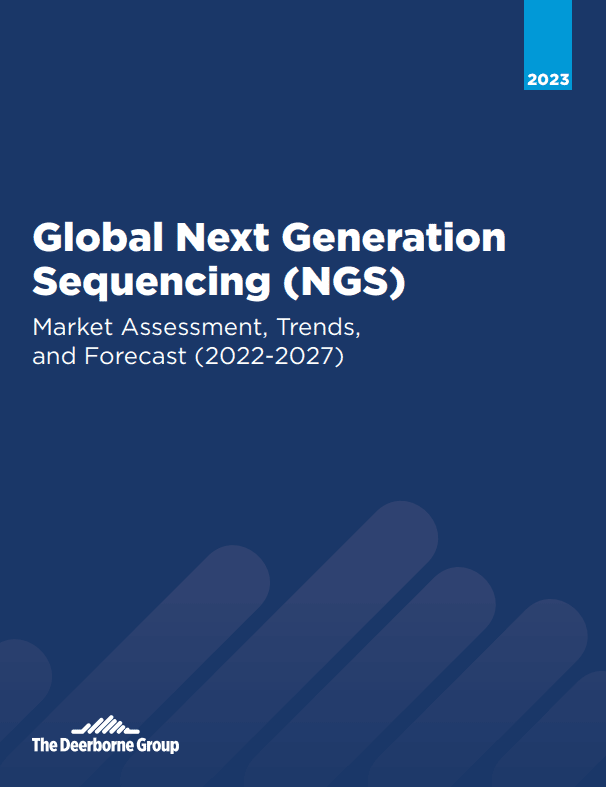 A blue cover of the next generation sequencing market assessment.